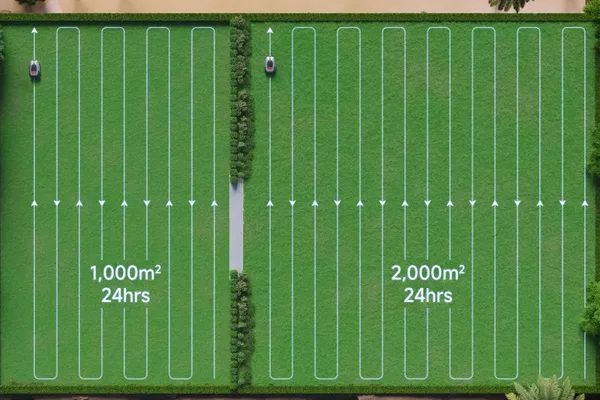 Plocha kosenia robotickej kosačky Dreame A2