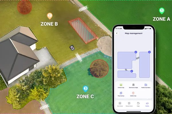 Anthbot N8 – zóny kosenia