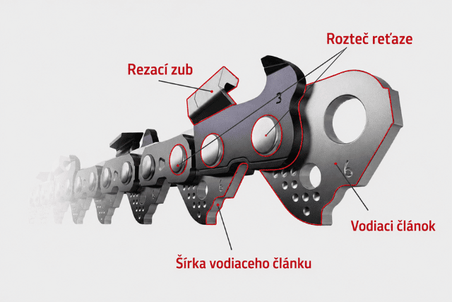 Detail pílovej reťaze – najdôležitejšie parametre
