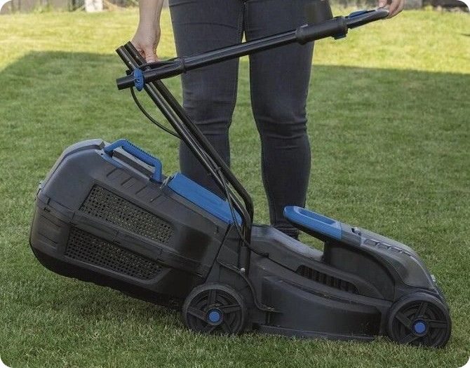 Scheppach BC-MP320-X SET – kompaktní aku sekačka pro malé zahrady