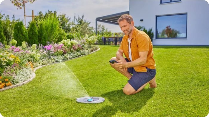Gardena AquaPrecise při automatickém zavlažování trávníku