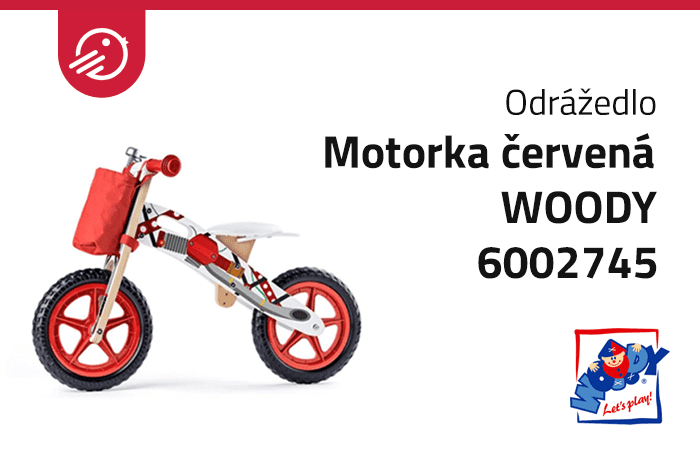 Odrážedlo motorka červená Woody 6002745