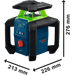 Aku rotačný laserový merač Bosch PRO GRL18V-4-34CVG 0601061H02 - 2