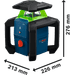 Aku rotačný laserový merač Bosch PRO GRL18V-3-31G 0601061G00 - 2