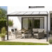 Hliníková pergola LANITPLAST WALL 33 antracit + opál PC LG2118