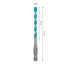 Vrták víceúčelový Bosch EXPERT HEX-9 MultiConstruction 6 x 60 x 100 mm 2608900574 - 3