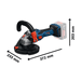Aku bruska na beton Bosch GBR 18V-15 S 0601776201 - 3
