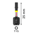 Skrutkovací bit Bosch PRO Impact Control 25 mm T15 2 ks 2608522473 - 3