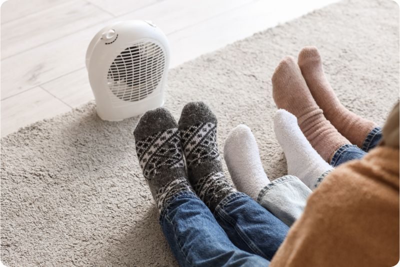 Teplovzdušný ventilátor pro rychlé zahřátí
