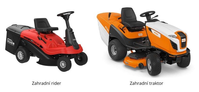 Zahradní traktor vs. rider