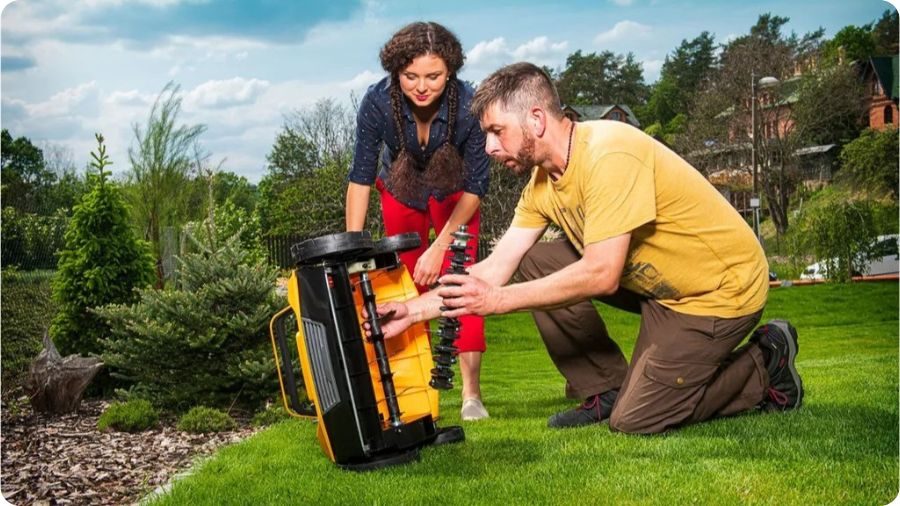 Vertikutátor - vertikutační válec a provzdušňovací válec