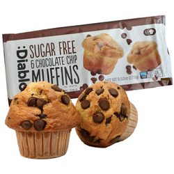 LowCarb vanilkové muffiny XXL s kousky čokolády