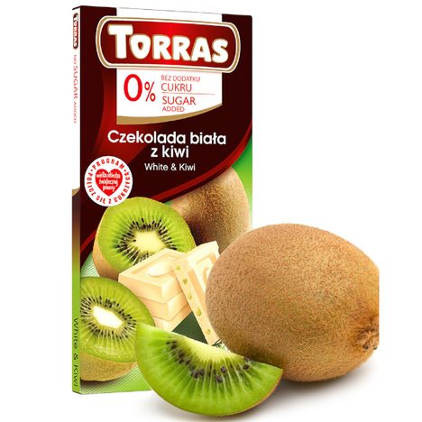 Keto bíla čokoláda s kiwi