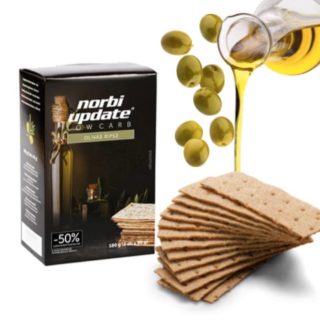 LowCarb křupavý nekvašený chléb s olivovým olejem Norbi Update