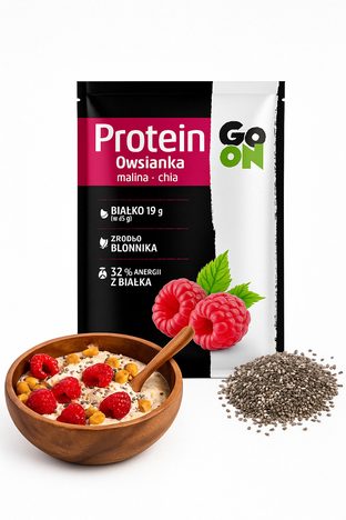 Proteinová ovesná kaše - malina