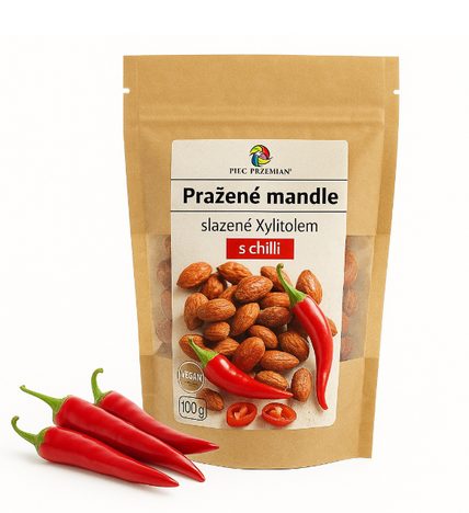 pražené mandle s xylitolem a chilli