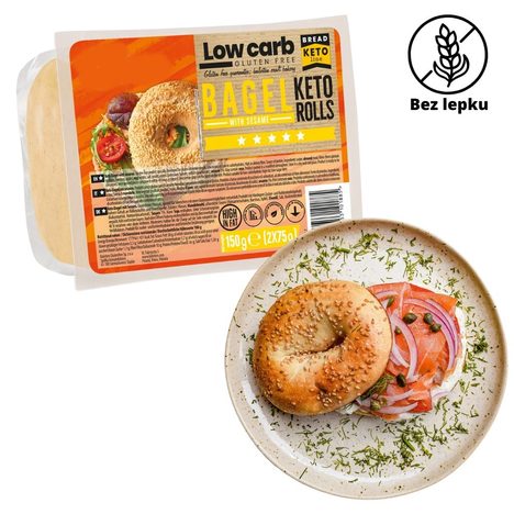 KETO bagel se sezamem
