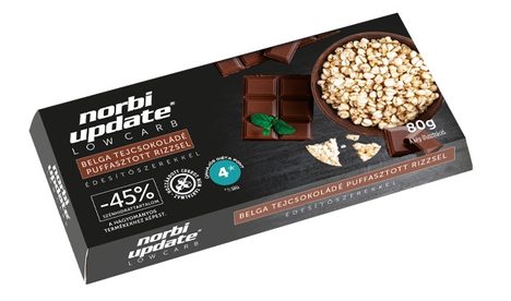 LowCarb Belgická mléčná čokoláda s rýží Norbi Update