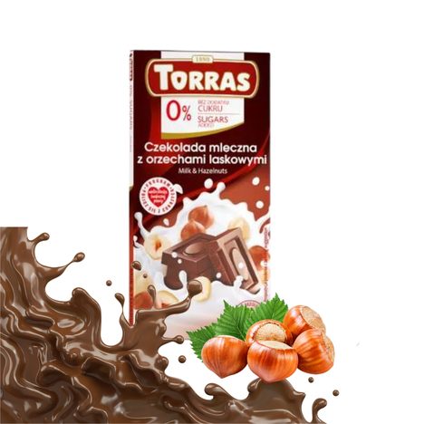 LowCarb mléčná čokoláda s lískovými oříšky