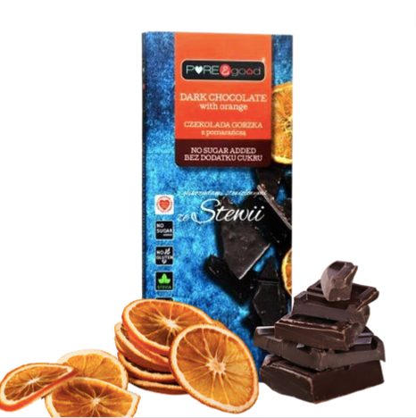 LowCarb hořká čokoláda s pomerančem slazená stévií