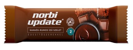 Sleva LowCarb kakaovo-rumové řezy s mléčnou belgickou polevou Norbi Update