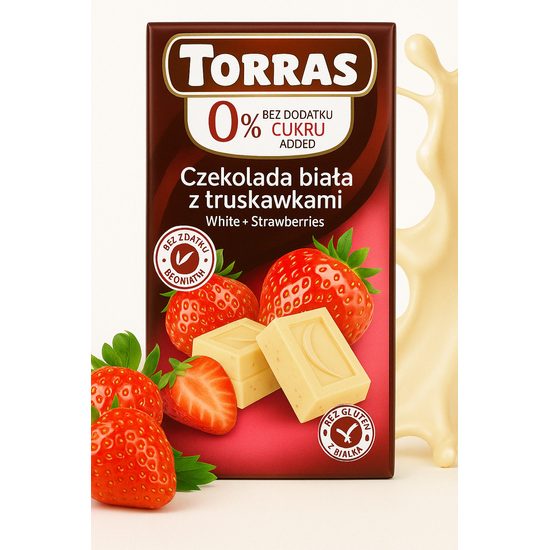 LowCarb bíla čokoláda s jahodami