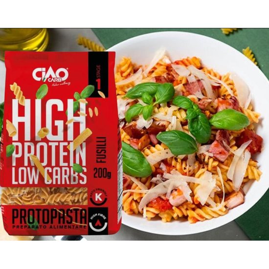 LowCarb Proteinové těstoviny Fusilli Ciao Carb