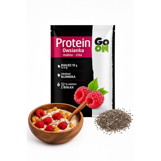 Proteinová ovesná kaše - malina