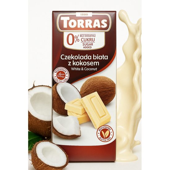 LowCarb bíla čokoláda s kokosem