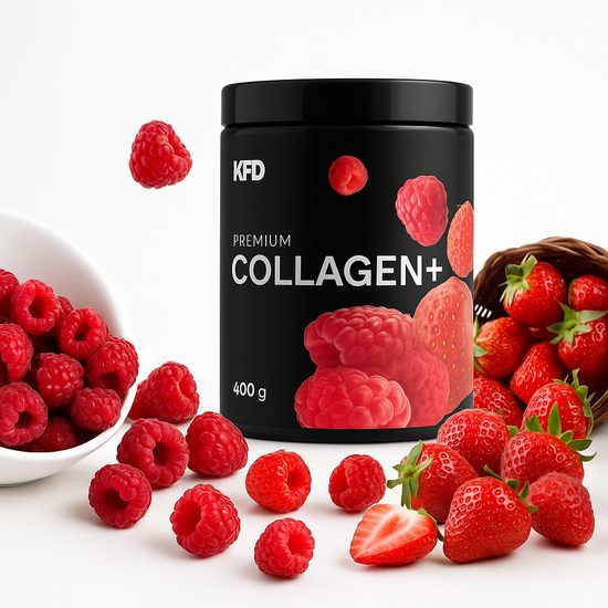 Premium Kolagen malina-jahoda + s výtažkem Boswellie - 400g