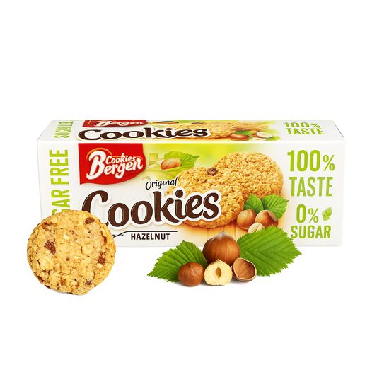 LowCarb sušenky bez přidaného cukru s lískovými oříšky XXL