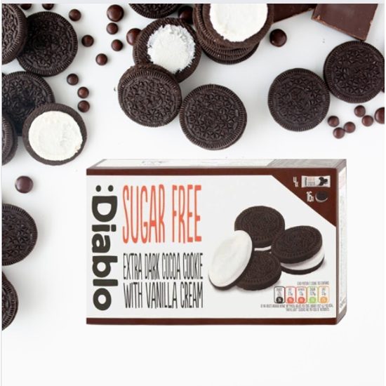 LowCarb kakaové sušenky s vanilkovým krémem