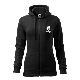 Marp Damen Hoodie mit Kapuze Minimal - schwarz