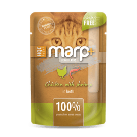 Marp Holistic Plus kapsička pro kočky - Kuře s krevetami ve vývaru 24x55g