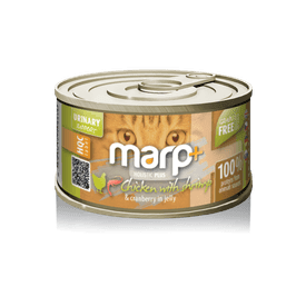 Marp Holistic Plus konzerva pro kočky – Kuře s krevetami a brusinkami v želé 24x70g