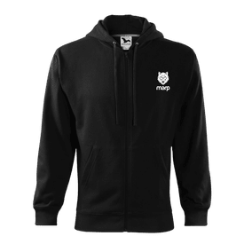 Marp Herren-Kapuzenpullover Minimal - schwarz