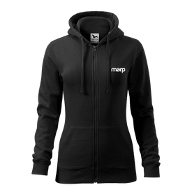 Marp Damen Hoodie mit Kapuze Signature - schwarz