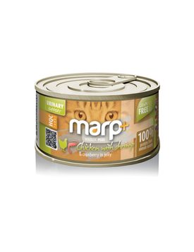 Marp Holistic Plus konzerva pro kočky – Kuře s krevetami a brusinkami v želé