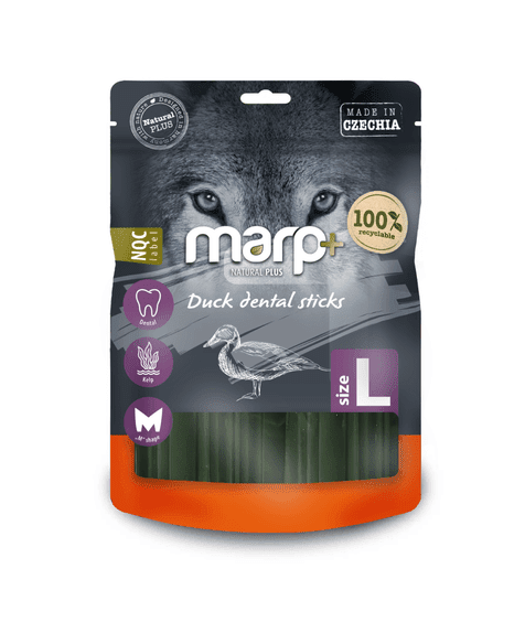Marp Natural Plus - kachní dentální tyčinky s kelpou L
