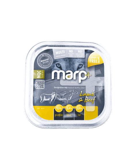 Marp Natural Plus Tray for Dogs – Lamb and Beef 12x150g