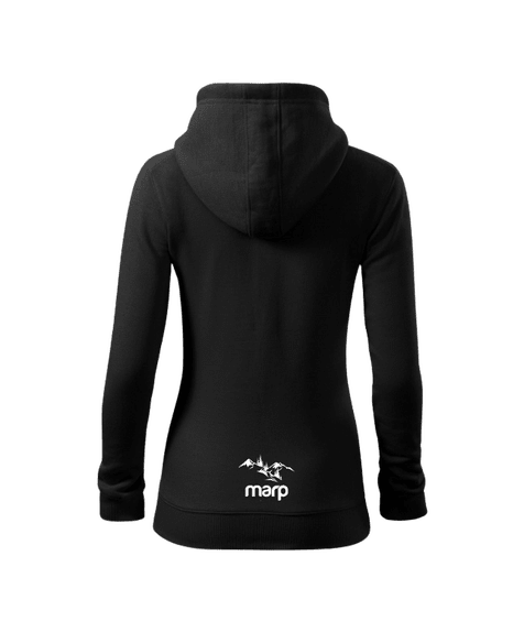 Marp Damen Hoodie mit Kapuze Minimal - schwarz