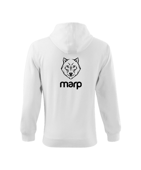 Marp Herren-Kapuzenpullover Signature - weiß