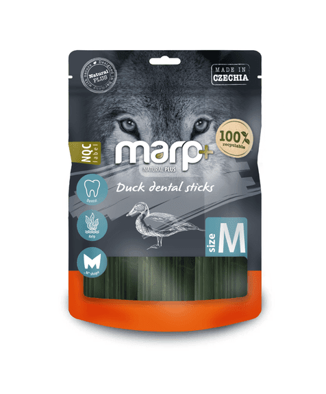 Marp Natural Plus - kachní dentální tyčinky s kelpou M