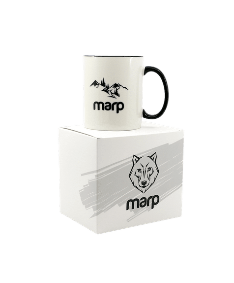 Marp Keramiktasse mit schwarzem Henkel 325 ml