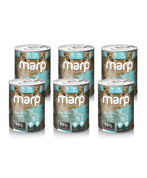 Marp Variety Single Rabbit Canned Dog Food 6x400g