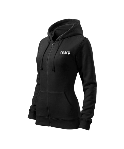Marp Damen Hoodie mit Kapuze Signature - schwarz
