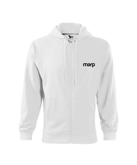 Marp Herren-Kapuzenpullover Signature - weiß