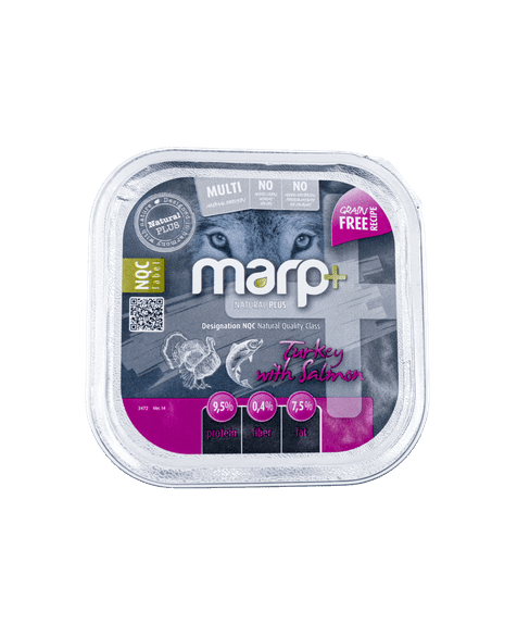 Marp Natural Plus Tray for Dogs – Turkey with Salmon