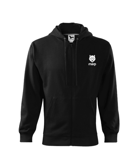 Marp Herren-Kapuzenpullover Minimal - schwarz