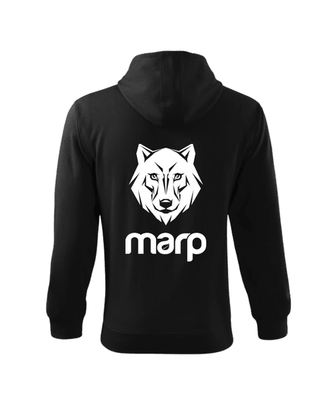Marp Herren Kapuzenpullover Signature - schwarz